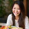 Olivia Wong enjoying healthy lunch